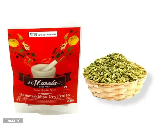 Hanumakkhya Dry Fruits Premium Quality Fennel Seeds Green Raw moti Saunf-100GM-thumb0