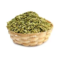 Hanumakkhya Dry Fruits Premium Quality Fennel Seeds Green Raw moti Saunf-200GMS-thumb1