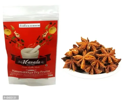 Hanumakkhya Dry Fruits Premium Quality Star Anise Whole | Chakri Phool | Badhiyan Fool | Spice Natural Aromatic and Organic-100GMS