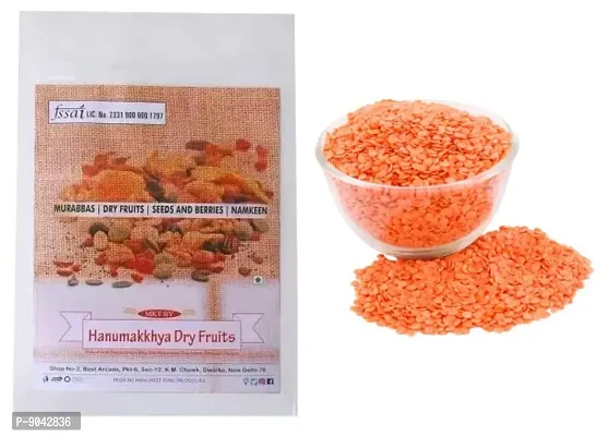 Hanumakkhya Dry Fruits Premium Quality Lal Masoor Dal Unpolished Split Masoor-500Gm