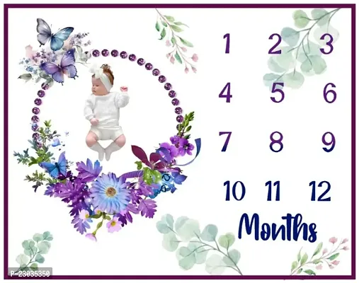 Baby Monthly Milestone Blanket | 1 to 12 Months | Best for Newborn Boy  Girl, multicolor, Cotton, skin friendly