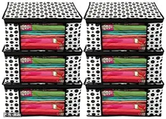 Cloth Orga Good Storage Capacity- can store upto 8-10 sarees per box PACK OF 6-thumb0