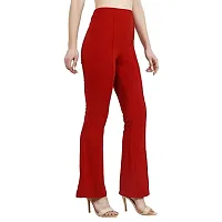 Trendy Cotton Lycra Bootcut Parallel Trouser for Women-thumb2