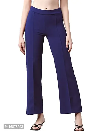 Classic Cotton Lycra Solid Trouser for Women-thumb0