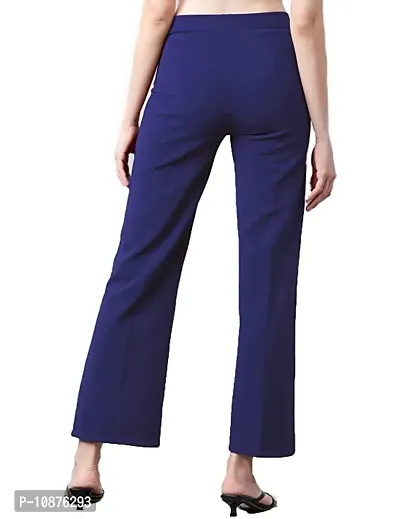 Classic Cotton Lycra Solid Trouser for Women-thumb2