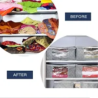 SAHUS Super Saver Dhamakaa Offer- Saree Cover Storage Cover PRINT GREY 6 PCS-thumb1