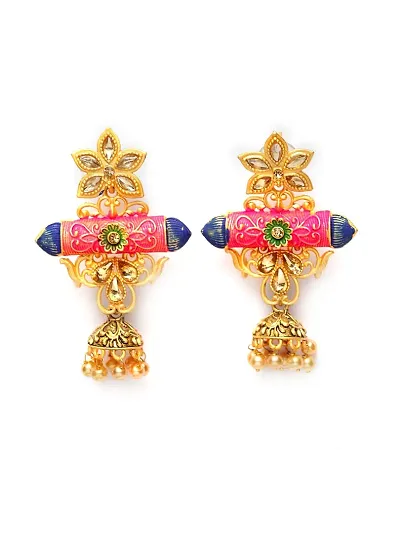 Ibtida and Handcrafted Chandbali Earrings