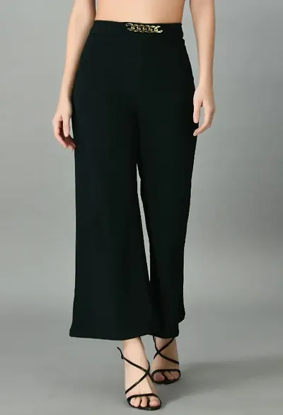 Regular Fit Women Blend Trousers