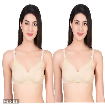 Ultra light  Nursing Bra Combo of 2 Skin Color-thumb0