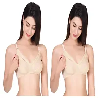 Ultra light  Nursing Bra Combo of 2 Skin Color-thumb1