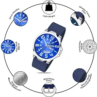 Stylish Blue Silicone Analog Watch For Men-thumb4