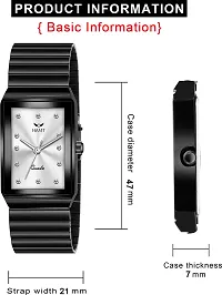 Stylish Black Metal Analog Watch For Men-thumb1