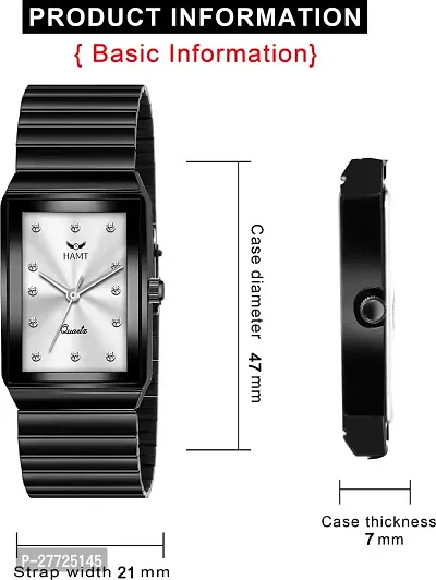 Stylish Black Metal Analog Watch For Men-thumb2