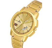 HEMT Men's Gold Dial Day  Date Display Analog Watch - HM-GR094-GLD-GLD-thumb1