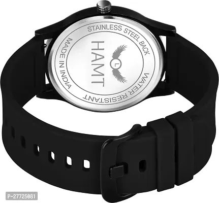 Stylish Black Silicone Analog Watch For Men-thumb5