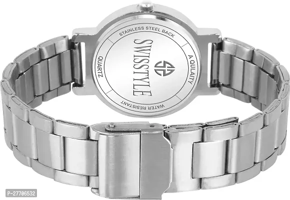 Trendy Silver Stainless Steel Analog Watch For Women-thumb3