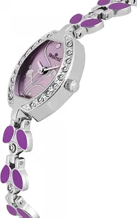 Trendy Purple Stainless Steel Analog Watch For Women-thumb2