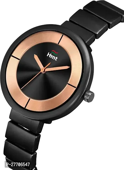 Trendy Black Metal Analog Watch For Women-thumb3