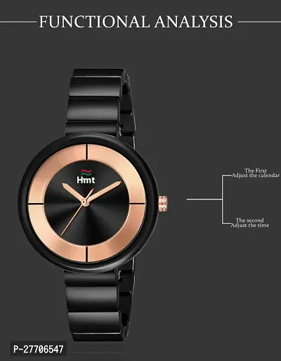 Trendy Black Metal Analog Watch For Women-thumb4