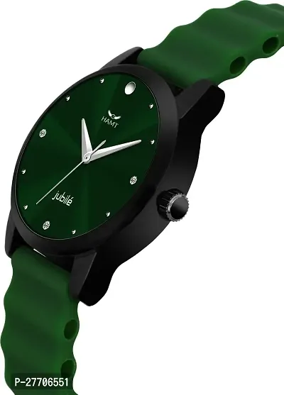 Trendy Green Silicone Analog Watch For Women-thumb2