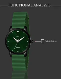 Trendy Green Silicone Analog Watch For Women-thumb3