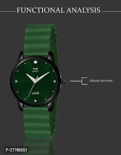 Trendy Green Silicone Analog Watch For Women-thumb4