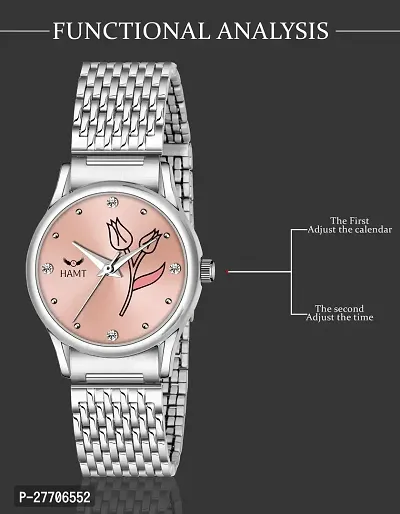 Trendy Silver Metal Analog Watch For Women-thumb5