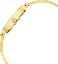 Trendy Golden Metal Analog Watch For Women-thumb1