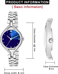 Trendy Silver Stainless Steel Analog Watch For Women-thumb3