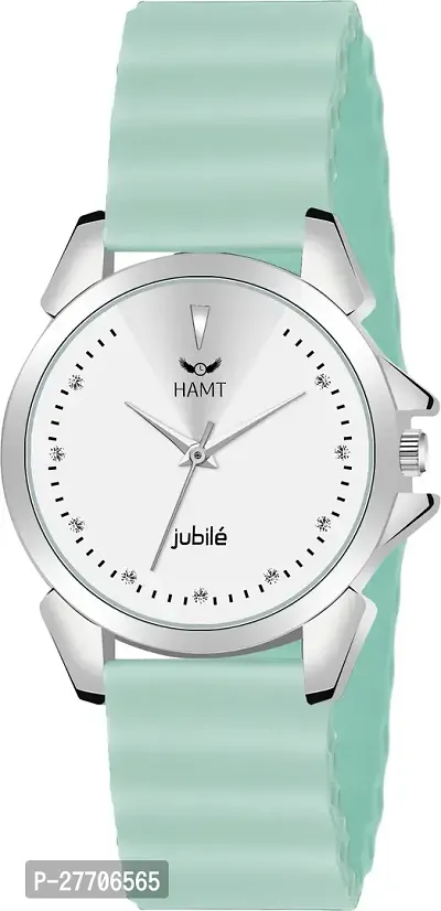 Trendy Turquoise Silicone Analog Watch For Women