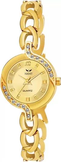 Trendy Golden Metal Analog Watches For Women Pack Of 2-thumb1