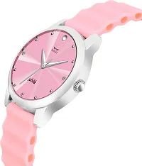 Trendy Pink Silicone Analog Watch For Women-thumb1