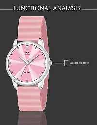 Trendy Pink Silicone Analog Watch For Women-thumb3