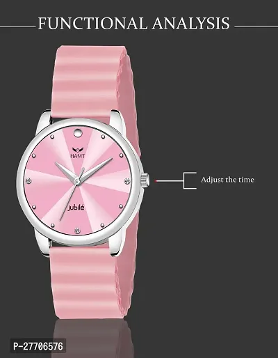 Trendy Pink Silicone Analog Watch For Women-thumb4