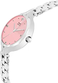 Trendy Silver Stainless Steel Analog Watch For Women-thumb1