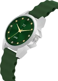 Trendy Green Silicone Analog Watch For Women-thumb1