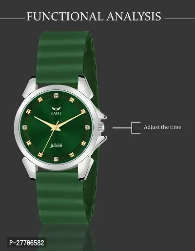 Trendy Green Silicone Analog Watch For Women-thumb4