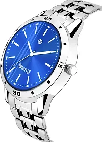 Stylish Silver Stainless Steel Analog Watch For Men-thumb1