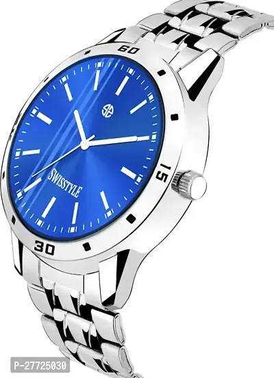 Stylish Silver Stainless Steel Analog Watch For Men-thumb2