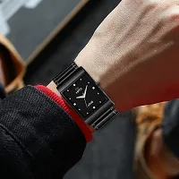 Stylish Black Metal Analog Watch For Men-thumb4