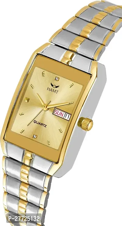 Stylish Golden Stainless Steel Analog Watch For Men-thumb2