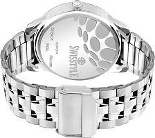 Stylish Silver Stainless Steel Analog Watch For Men-thumb2