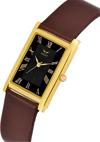 Stylish Brown Synthetic Leather Analog Watch For Men-thumb2