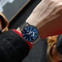 Stylish Blue Silicone Analog Watch For Men-thumb3