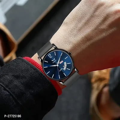 Stylish Blue Silicone Analog Watch For Men-thumb4