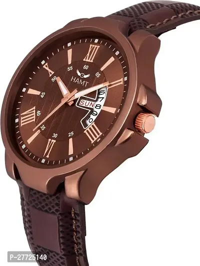 Stylish Brown Synthetic Leather Analog Watch For Men-thumb4