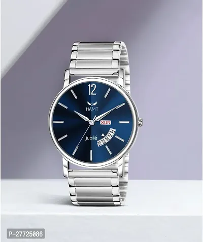 Stylish Silver Metal Analog Watch For Men-thumb2