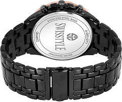 Stylish Black Metal Analog Watch For Men-thumb1