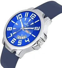 Stylish Blue Silicone Analog Watch For Men-thumb2