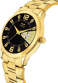 Stylish Golden Metal Analog Watch For Men-thumb1